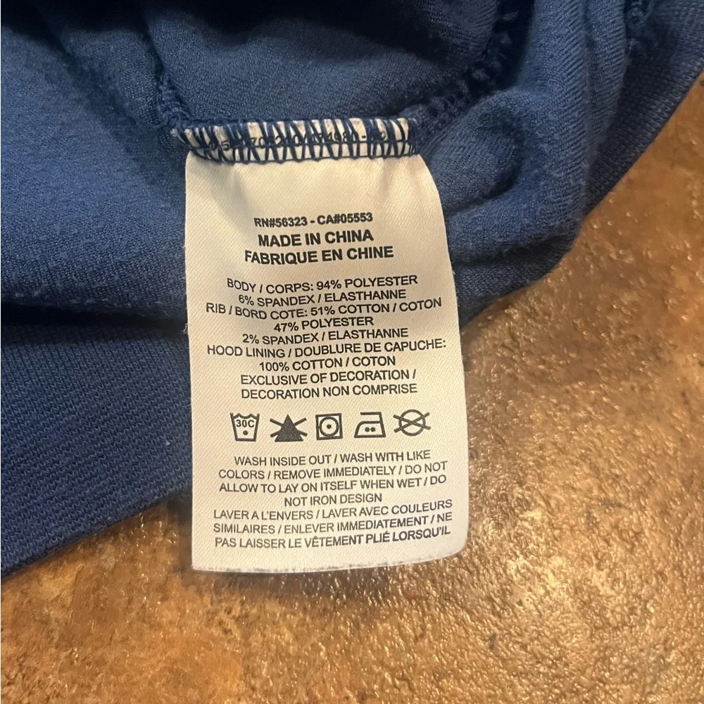 Nike Sportswear Heritage Crop Velvet Hoodie in Blue‎  Size Medium